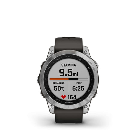 Garmin fēnix 7 Standard Edition Silver with Graphite Band | Strictly Bicycles